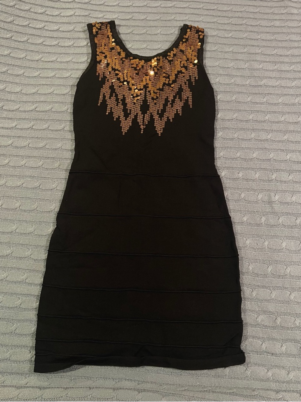 Bebe Black Fitted Mini Dress